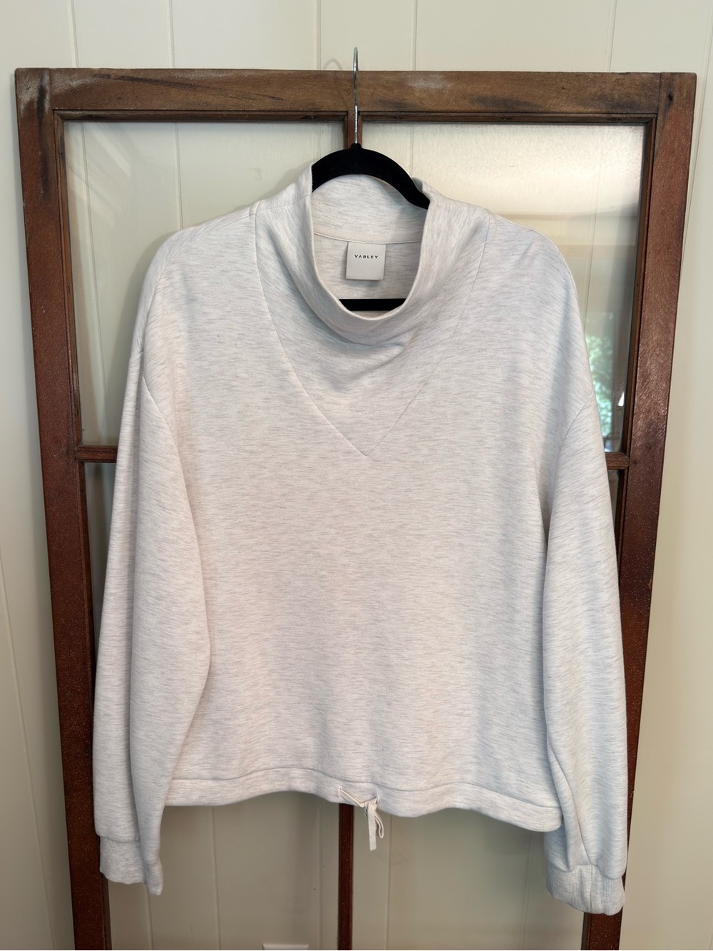 Varley Women’s Betsy Sweat DoubleSoft Oversized Sweatshirt Ivory Marl Size Large - Picture 6 of 13